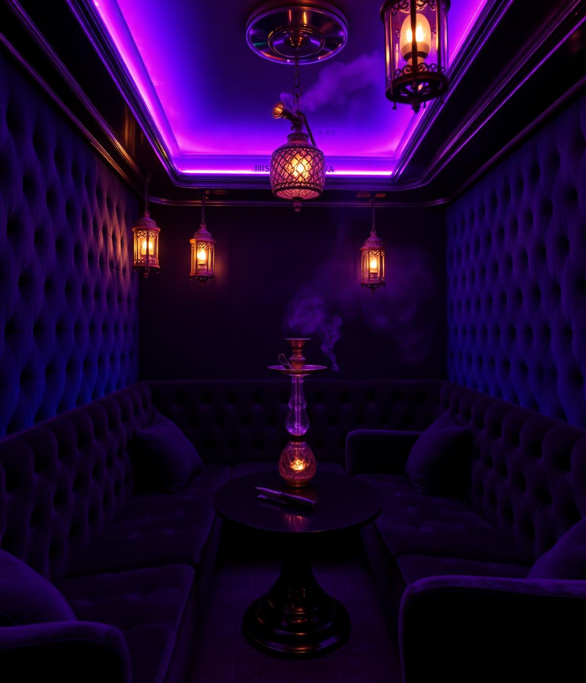 Plush VIP booth at Ilford Shisha Lounge
